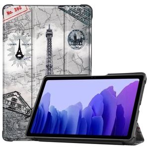 Lunso - Samsung Galaxy Tab A 10.5 inch - 3-Vouw sleepcover hoes - Eiffeltoren