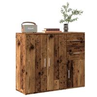 Dressoir 91x29,5x75 cm bewerkt hout oud houtkleurig