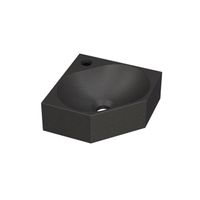 INK Matrix hoekfontein - 27x27x10cm - 1 kraangat - Quartz zwart 3404343