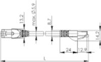 Telegärtner L00000A0230 RJ45 Netwerkkabel, patchkabel CAT 6A S/FTP 0.25 m Grijs Vlambestendig, Halogeenvrij, UL gecertificeerd 1 stuk(s) - thumbnail