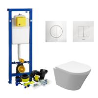 Wisa XS Toiletset set18 Wiesbaden Vesta Junior Rimless 47 cm met Argos of Delos drukplaat