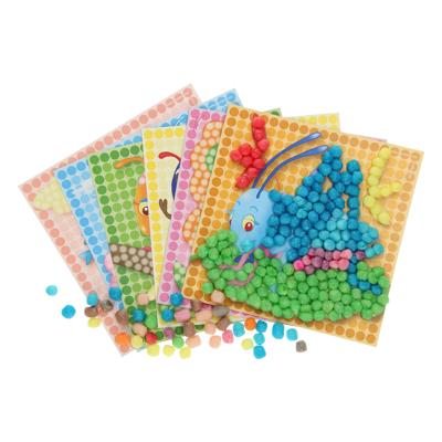 Playmais mosaic kaarten versieren insecten