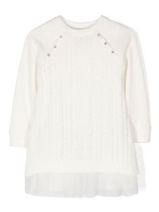 Lapin House robe en maille torsadée - Blanc