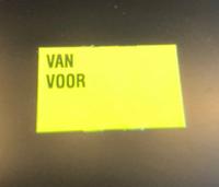 Etiket 2616 recht fl.geel Van Voor semi