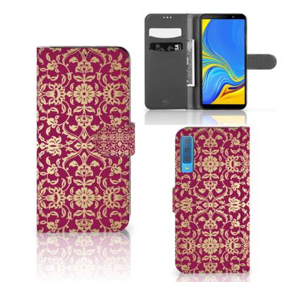 Wallet Case Samsung Galaxy A7 (2018) Barok Pink | Portemonnee hoesje