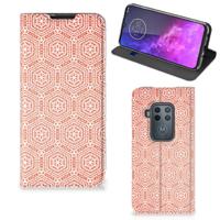 Motorola One Zoom | Hoesje met Magneet | Pattern Orange