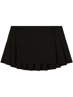 AMBUSH minijupe en laine vierge à design plissé - Noir