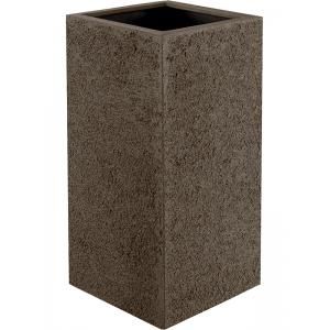 Luca Lifestyle Cube hoge plantenbak Struttura 40x40x100 cm bruin