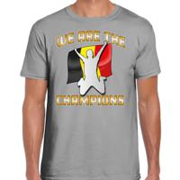 Verkleed T-shirt voor heren - Belgie - grijs - voetbal supporter - themafeest