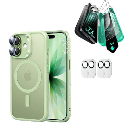 iPhone 17 Bundle Classic Hybrid Magnetic Case (Camera Control) and Armorite Screen Protector - Frosted Light Green