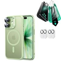 iPhone 17 Bundle Classic Hybrid Magnetic Case (Camera Control) and Armorite Screen Protector - Frosted Light Green
