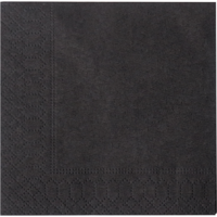 Servetten 24x24cm 1 laags 300 stuks zwart