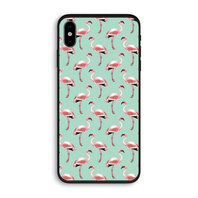 Flamingoprint groen: iPhone X Biologisch afbreekbaar hoesje