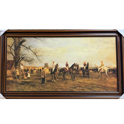 Schilderij met lijst Koloniaal Jacht