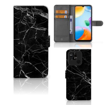 Xiaomi Redmi 10C | Bookcase | Marmer Zwart - Origineel Cadeau Vader