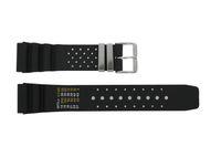 Horlogeband Universeel S285.22.STPASS Rubber Zwart 22mm