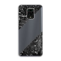 Zwart marmer: Xiaomi Redmi Note 9 Pro Transparant Hoesje