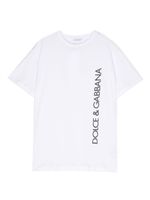 Dolce & Gabbana Kids t-shirt en coton à logo imprimé - Blanc