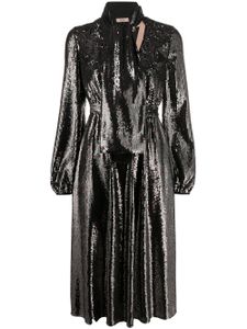Nº21 robe mi-longue brodée de sequins - Noir