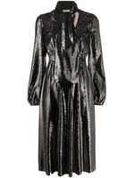Nº21 robe mi-longue brodée de sequins - Noir
