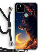 Night Guardian: Pixel 5 Transparant Hoesje met koord