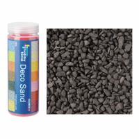 Decoratie zand/kiezels - 2x - zwart - 500gr - zandkorrels - mini steentjes - 2 tot 6 mm