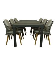 Qopps Levas tuintafel met 4SO Sempre dining tuinstoel