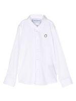 TRUSSARDI JUNIOR chemise boutonnée à logo brodé - Blanc - thumbnail