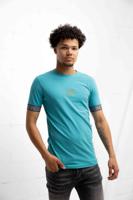 Malelions Venetian T-Shirt Heren Turqouise/Goud - Maat XS - Kleur: GoudTurquoise | Soccerfanshop - thumbnail