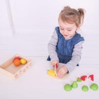Bigjigs houten kistje met snijfruit