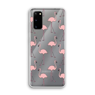 Anything Flamingoes: Samsung Galaxy S20 Transparant Hoesje