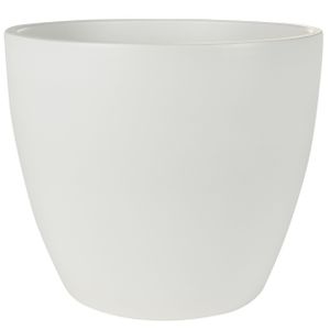 Plantenpot/bloempot in een strakke Scandinavische look wit Dia 33 cm en Hoogte 28 cm