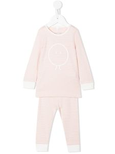 MORI pyjama à logo brodé - Rose