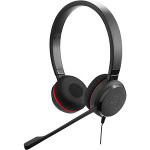 Jabra Evolve 20 On Ear headset Telefoon Kabel Stereo Zwart Noise Cancelling, Ruisonderdrukking (microfoon) Headset, Mono