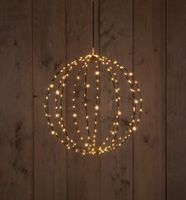 Metal 50 cm 3D Ball Black With 216Led Flash Classic Warm - Annas collection