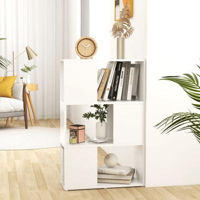 Boekenkast/kamerscherm 60x24x94 cm bewerkt hout wit