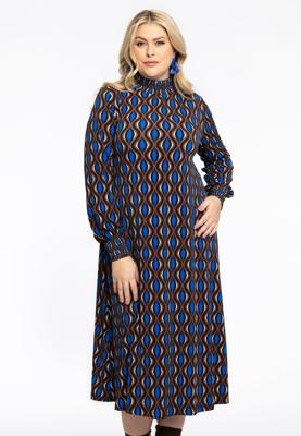 Yoek Jurk gesmokt | Bruin | Maat 58/60
