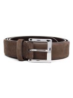 Moorer buckle-fastening leather belt - Marron