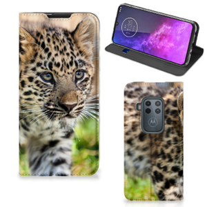 Motorola One Zoom Hoesje maken Baby Luipaard