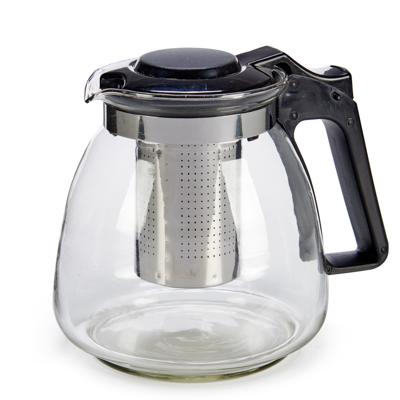 Vivalto Theepot - 900 ml - met filter/infuser - glas - met handvat