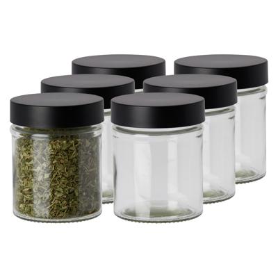 Excellent Houseware Kruidenpotjes - 18x stuks - 300 ml - glas - met rvs deksel - luchtdicht
