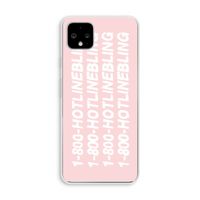 Hotline bling pink: Pixel 4 XL Transparant Hoesje