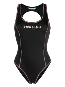 Palm Angels Badpak met logoprint - Zwart
