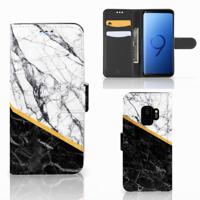 Samsung Galaxy S9 | Bookcase | Marmer Wit Zwart - Origineel Cadeau Man Samsung Galaxy S9 | Bookcase | Marmer Wit Zwart - Origineel Cadeau Man