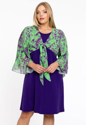 Yoek Bolero plisse FIERCE | Groen | Maat 42/44