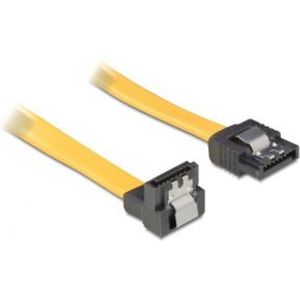 Delock 82482 SATA 3 Gb/s Kabel recht naar beneden haaks 70cm geel