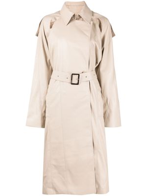 Boyarovskaya trench ceinturé à patch logo - Tons neutres