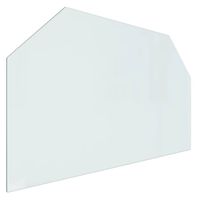 vidaXL Glasplaat openhaard zeshoekig 100x60 cm