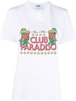 MSGM t-shirt à imprimé graphique - Blanc MSGM t-shirt à imprimé graphique - Blanc