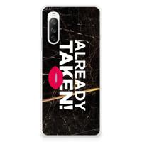 Sony Xperia 10 III | Siliconen hoesje | met naam Already Taken Black Sony Xperia 10 III | Siliconen hoesje | met naam Already Taken Black